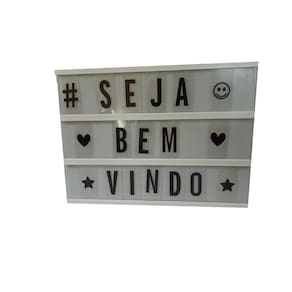 Luminária Letreiro Led Light Box Letras Avisos Decoração Br