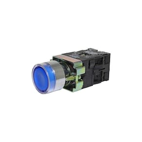 Botão de Comando Iluminado Azul 22mm 24V IP40