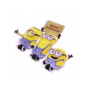 Adesivo Decorativo Com Gancho Bem Vindo - Minions