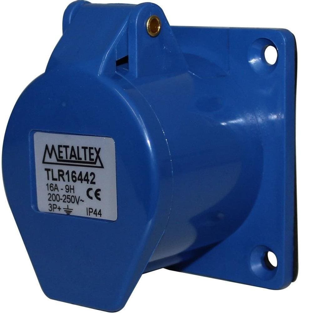 Tomada Industrial 16A 220/240V Azul Tlr16442 Metaltex