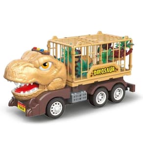 Caminhão Dinotruck Tiranossauro Marrom - Fricção e Som