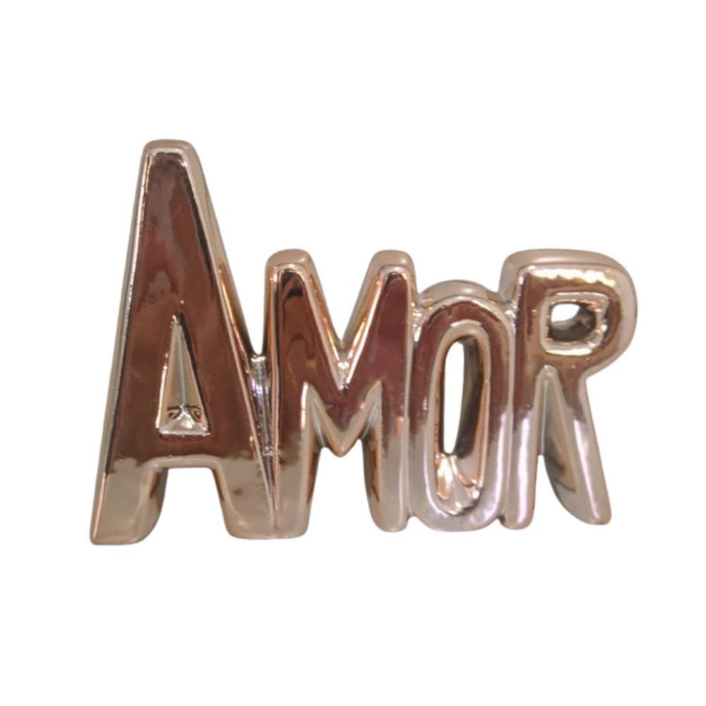 Enfeite Palavra Amor Rose Gold