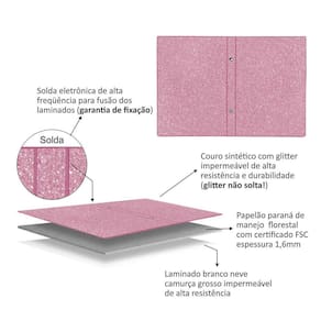 Album De Fotos 15X21/80 Glitter Pink Glamour Menina Princesa
