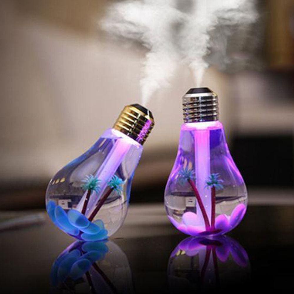 Umidificador Ar Difusor Ultrassonico Purifica Led Lampada