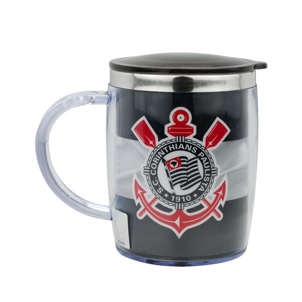 Caneca Térmica Tampa 450Ml - Corinthians
