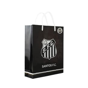 Sacola De Presentes Escudo Time 33X9X27Cm - Santos