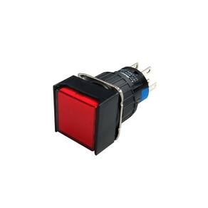 Botão 16Mm 2 Rev Led 24V Vermelho P16Is - Metaltex