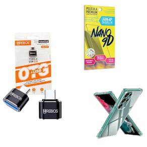 Kit Usb Para Tipo C + Capinha Samsug S23 Ultra + Película 9D