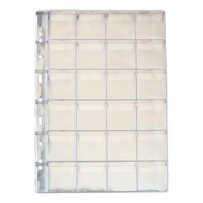 10 Folhas Moedas 24 Bolsos Pvc 32X24Cm