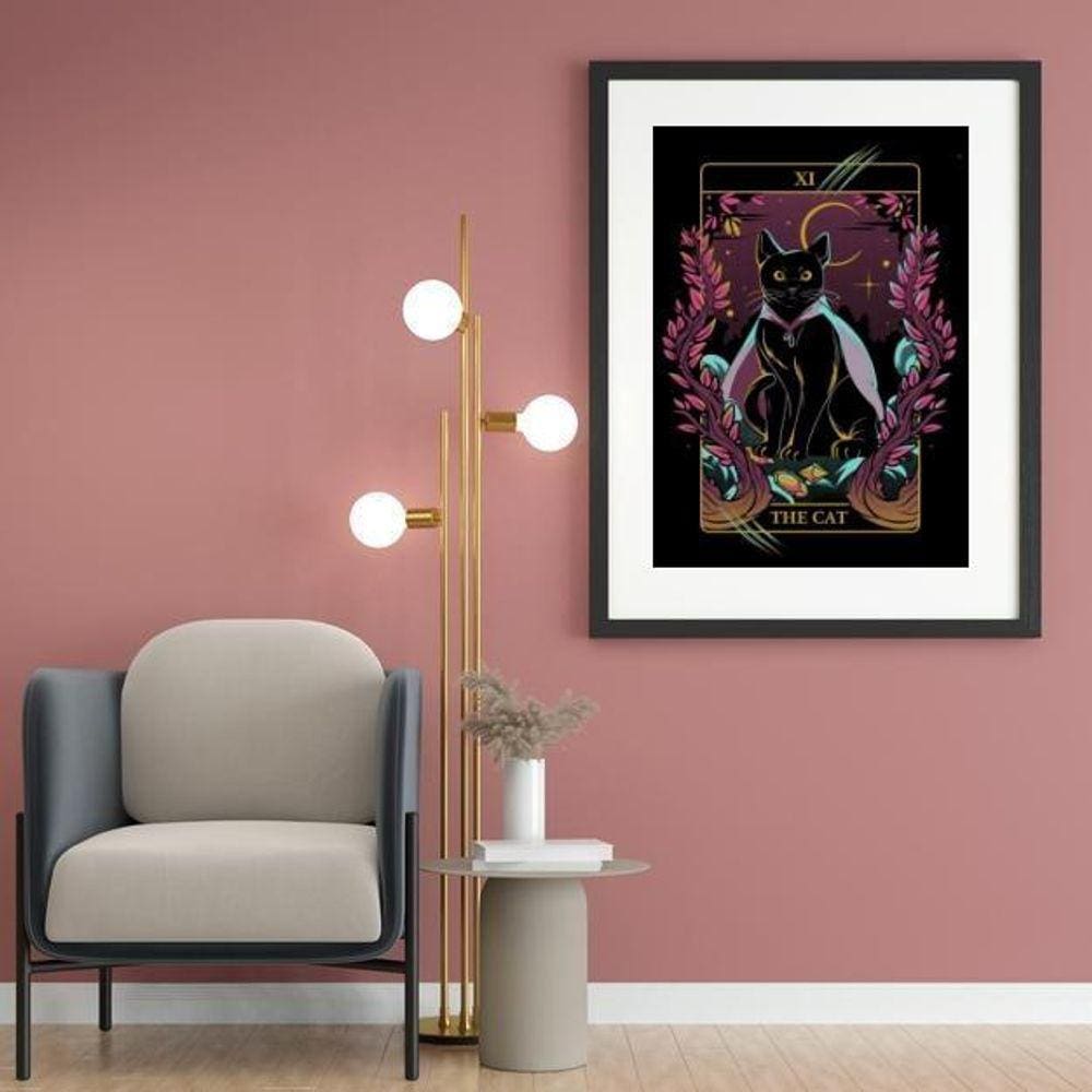 Quadro Decorativo Carta The Cat - 60X48Cm