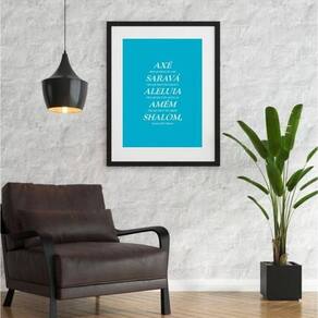 Quadro Bençãos Em Várias Religiões - 60X48Cm