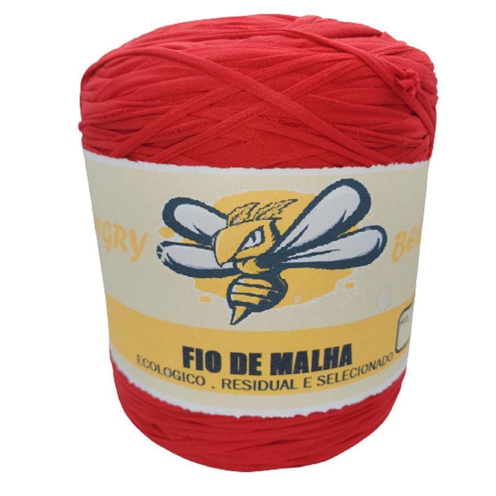 Fio Malha Residual 1Kg Artesanato Croche Trico Deep Carmine
