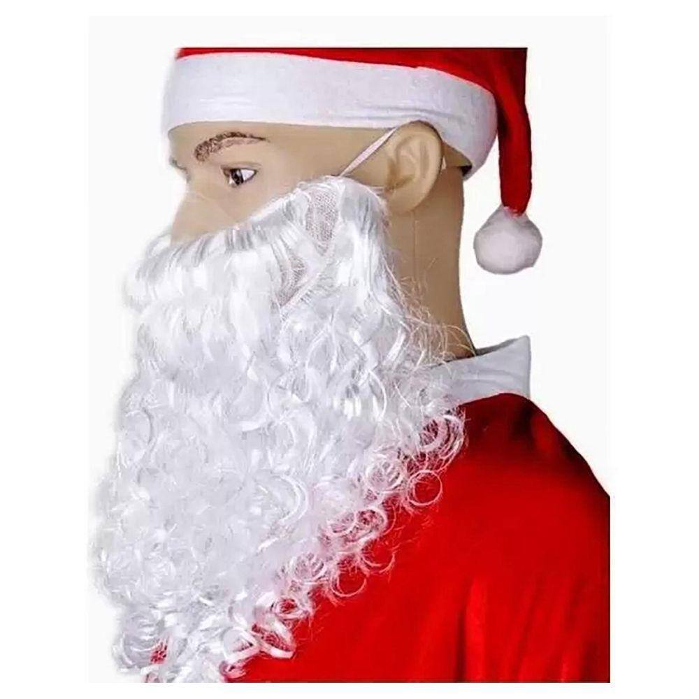 Barba Papai Noel Branca Para Fantasia Natal