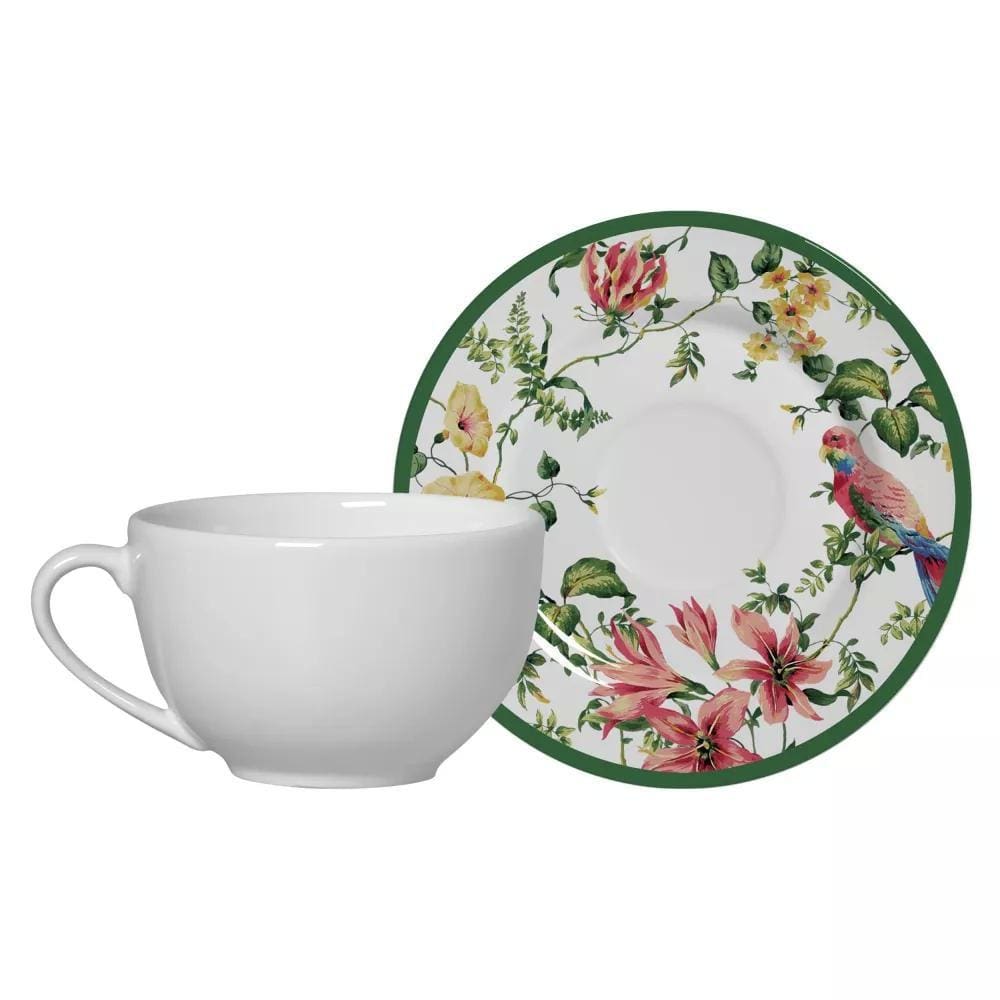 Conjunto com 6 Xícaras de Chá com Pires Harmony 250ml