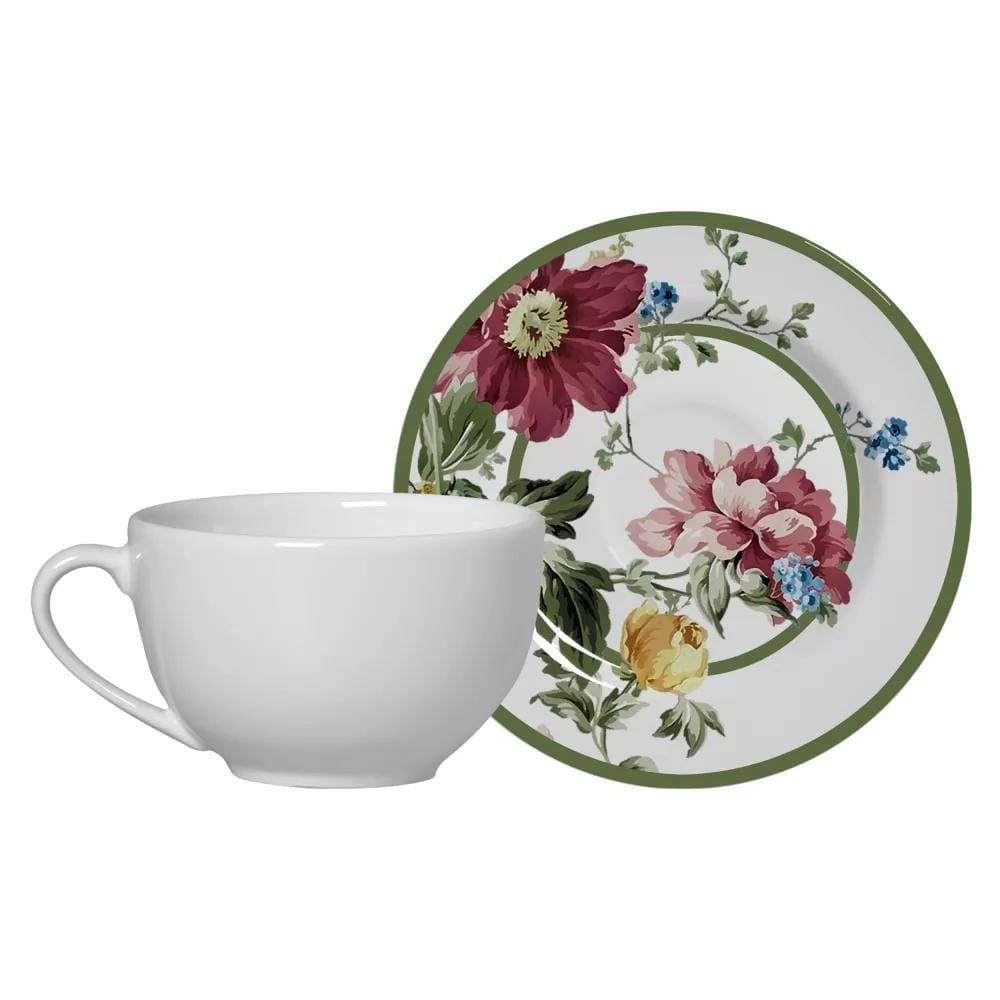 Conjunto com 6 Xícaras de Chá com Pires Marselha 250ml