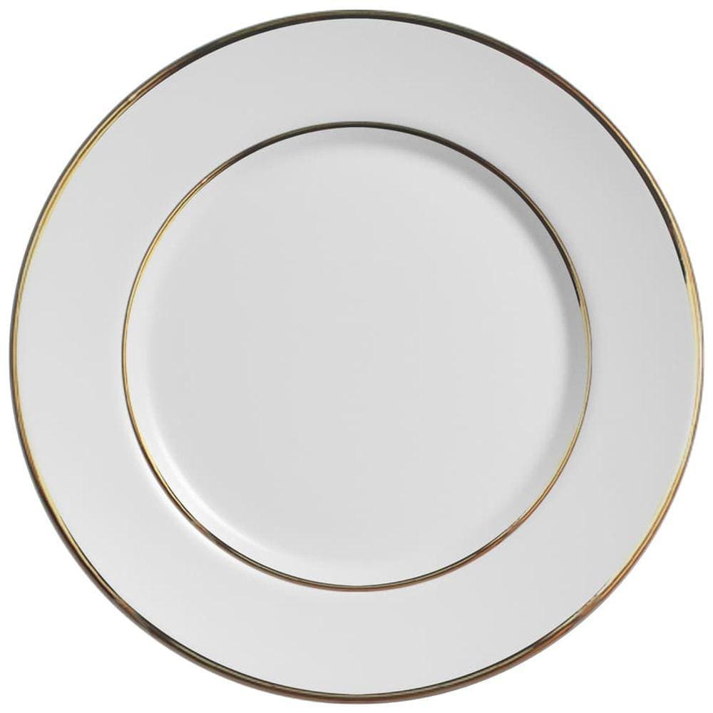 Sousplat Branco Pérola Premium 34cm Cerâmica Alleanza