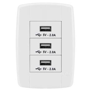 Conjunto 3 Tomada Usb - Ilumi Lev - 87023
