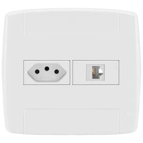 Conjunto 1 Tomada 10A + 1 Tomada Rj45 4X4 - Ilumi Lev
