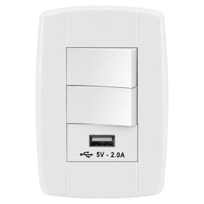 Conjunto 2 Paralelos + 1 Usb - Ilumi Lev - 87020
