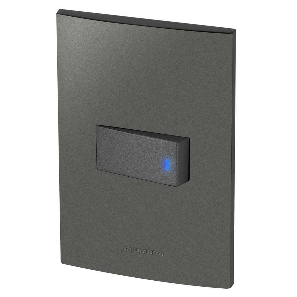 Conjunto 1 Interruptor Led - Inova Grafite - Agt27