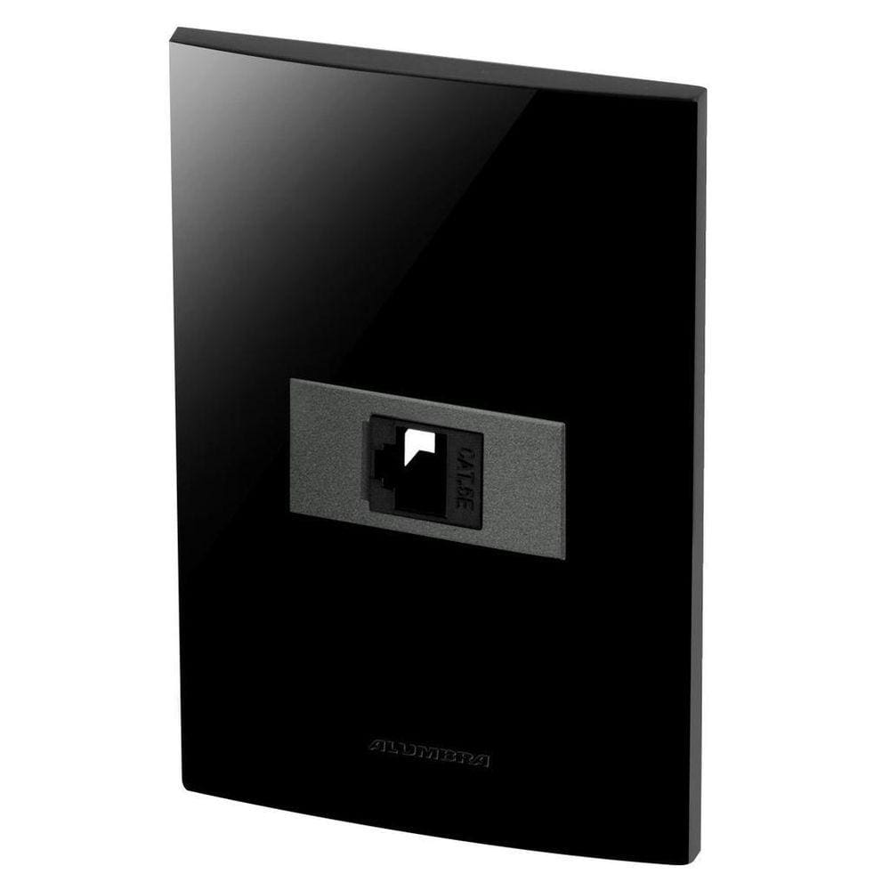 Conjunto 1 Tomada Rede Rj45 - Inova Black / Grafite - Bpg25