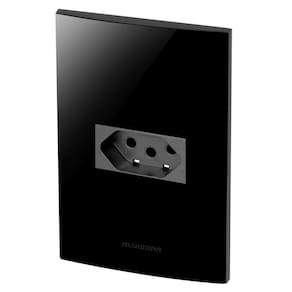 Conjunto 1 Tomada 20A - Inova Black / Grafite - Bpg02
