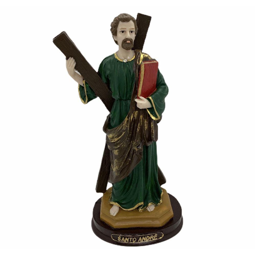 Escultura Santo André Em Resina 24 Cm