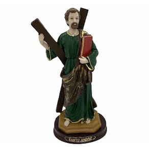 Escultura Santo André Em Resina 24 Cm