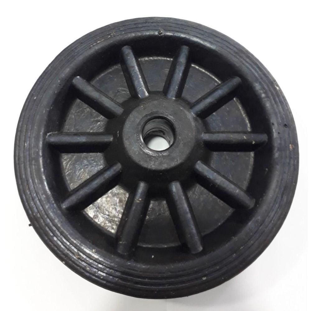 Roda Borracha Maciça Para Carrinhos R 92 Br Mf Até 150 Kgs