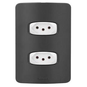 Conjunto 2 Tomadas 20A - Gracia Black Maxx / Branco