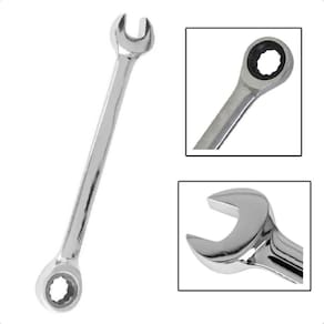Chave Combinada Cabeça Com Catraca Fixa 08Mm Cromo Vanádio