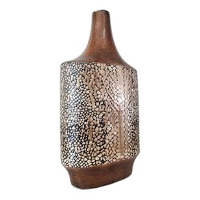 Vaso Decorativo Cerâmica Rústico Marrom 34X19