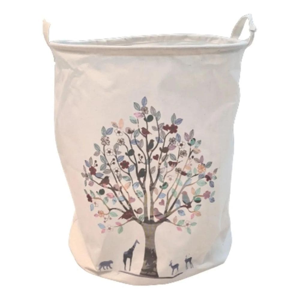 Cesto De Roupa Suja Árvore Lona 50 X 45