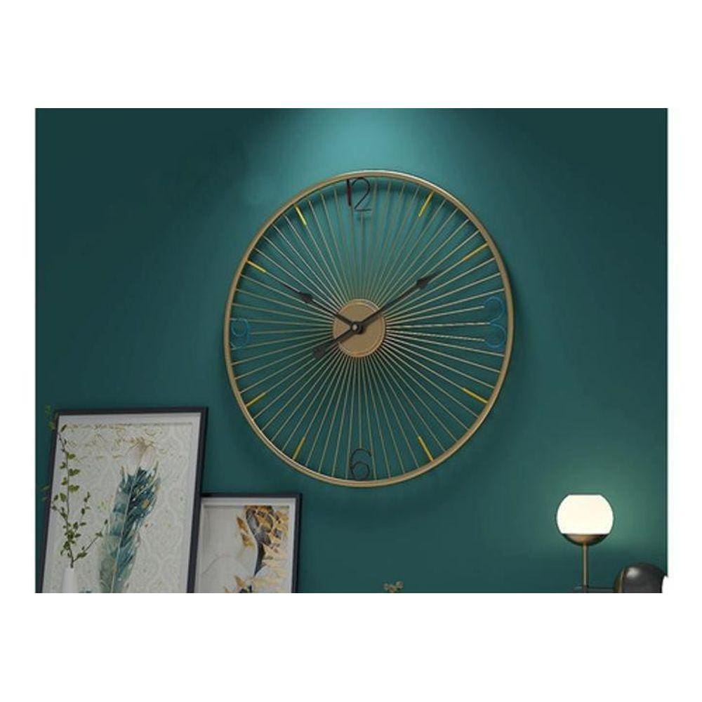 Relógio De Parede 3D Roda Bicicleta Design Europeu 50Cm