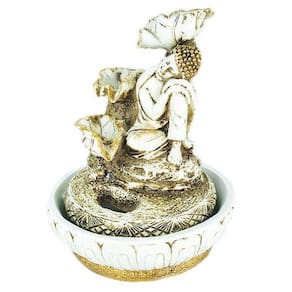 Fonte De Água Buda Sonhador Cascata Queda 3 Folhas 01094