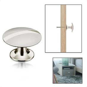 Puxador Gaveta Cermag Archi Rondo Níquel Escovado 24mm
