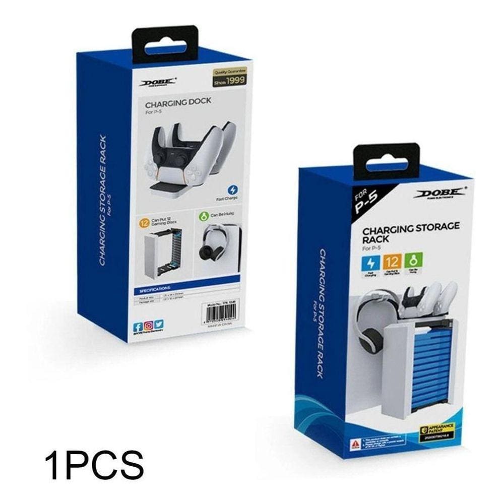 Suporte Carregador Gamepad Ps5 Tp5 Rack Armazenamento De Cd