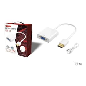 Cabo Adaptador Conversor Hdmi Para Vga Usb E P2 Tomate