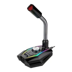 Microfone De Mesa Gamer Jogos Com Led Rgb Lelong Usb Le-919