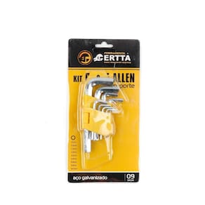Ogo Kit Chave Allen Com Suporte 1,5 A 10Mm 9 Peças Aço
