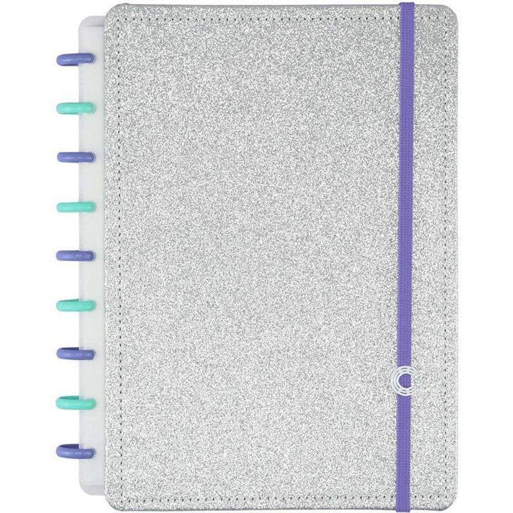 Caderno Inteligente Médio Lets Glitter Silver 2.0