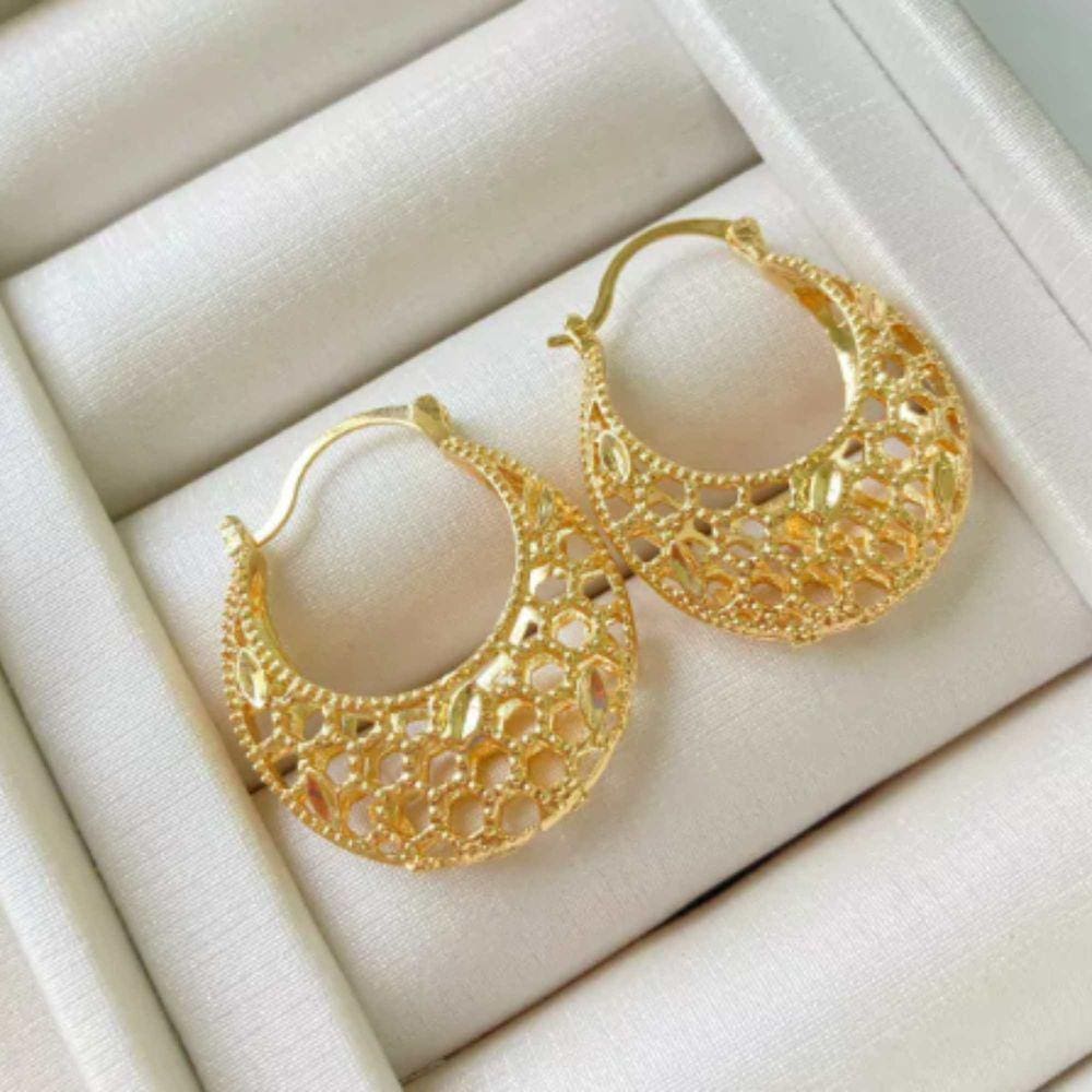 Brinco Argola Bolsinha - Banhado em Ouro 18k