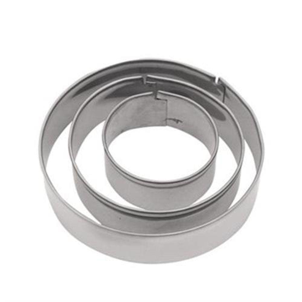 Jogo De Cortador Inox Redondo Massas, Pastas E Biscoitos.