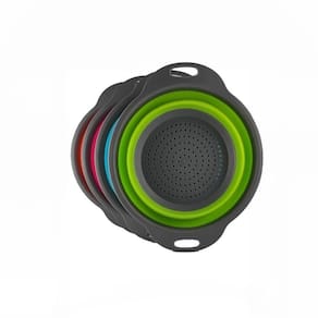 Escorredor De Alimentos Massas Legumes Retrátil Silicone
