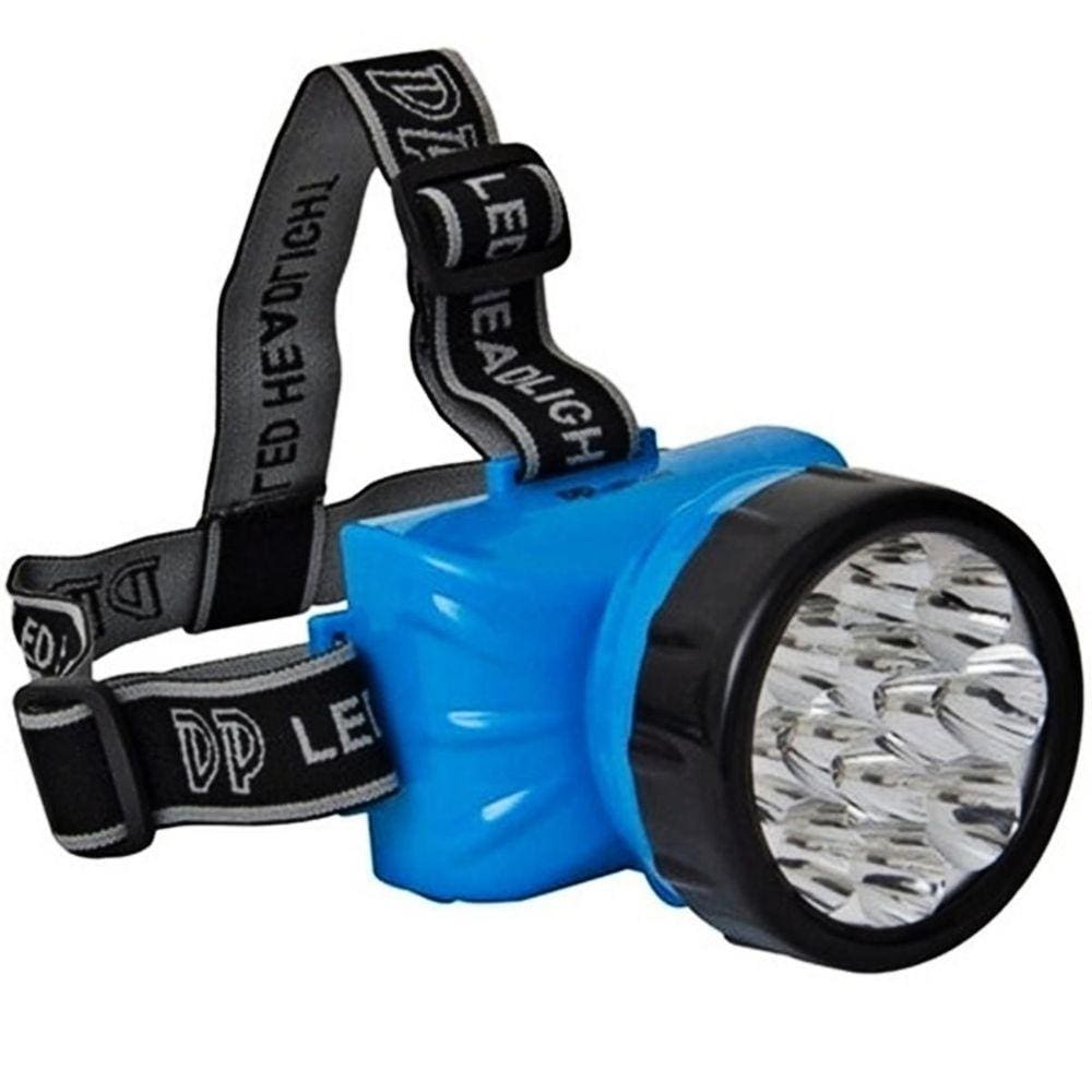 Lanterna De Cabeça 12 Leds Dp-722B Recarregável Resistente