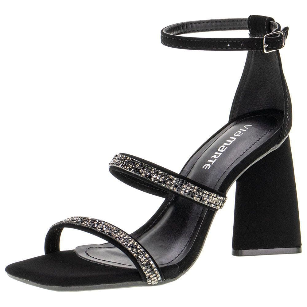 Sandália Feminina Salto Grosso Via Marte - 239203