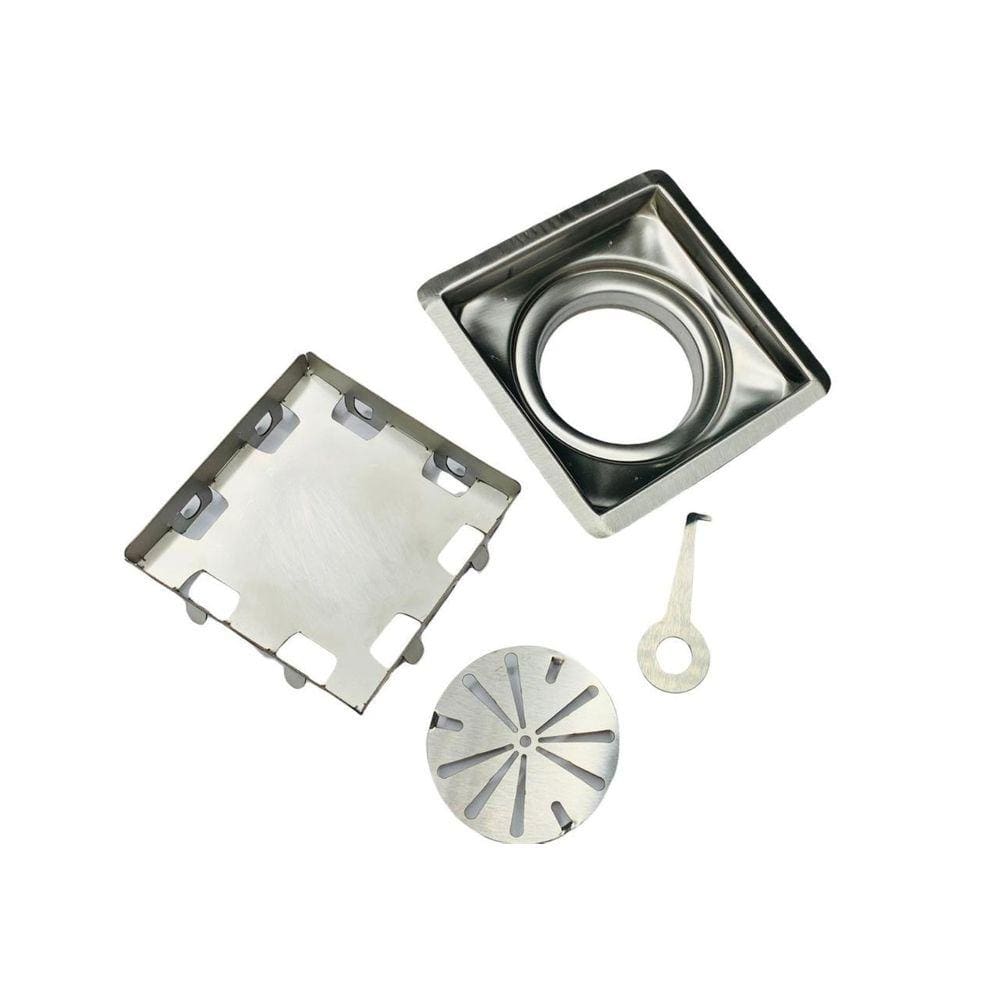 Ralo Banheiro 15X15 Cm - Inox 304