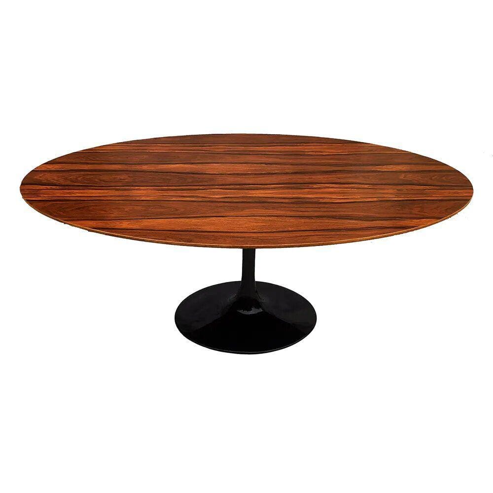 Mesa Saarinen Oval Pau Ferro 244x137cm - Base Preta