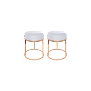 Puff Recepção Londres Alto Padrão Branco 50cm 2un