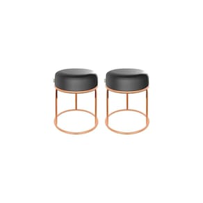 Puff Recepção Londres Alto Padrão Cinza Asfalto 50cm 2un